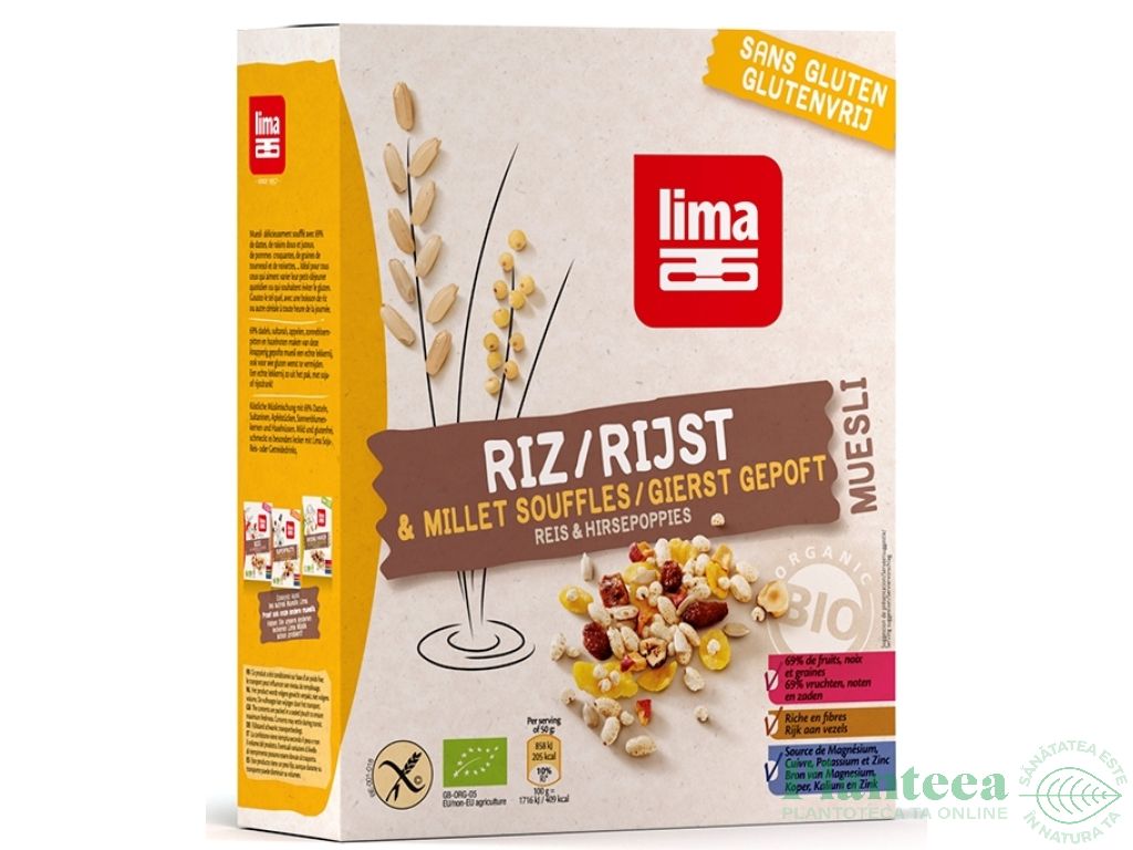 Musli orez mei expandat fara gluten eco 250g - LIMA