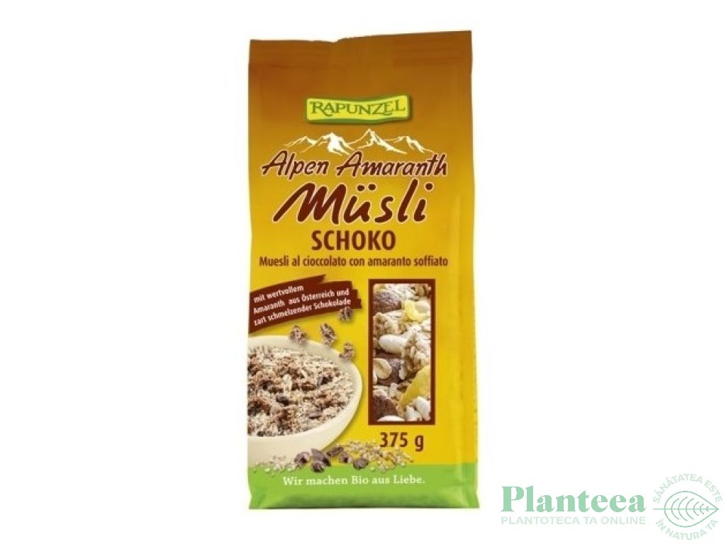 Musli amarant ciocolata eco 375g - RAPUNZEL