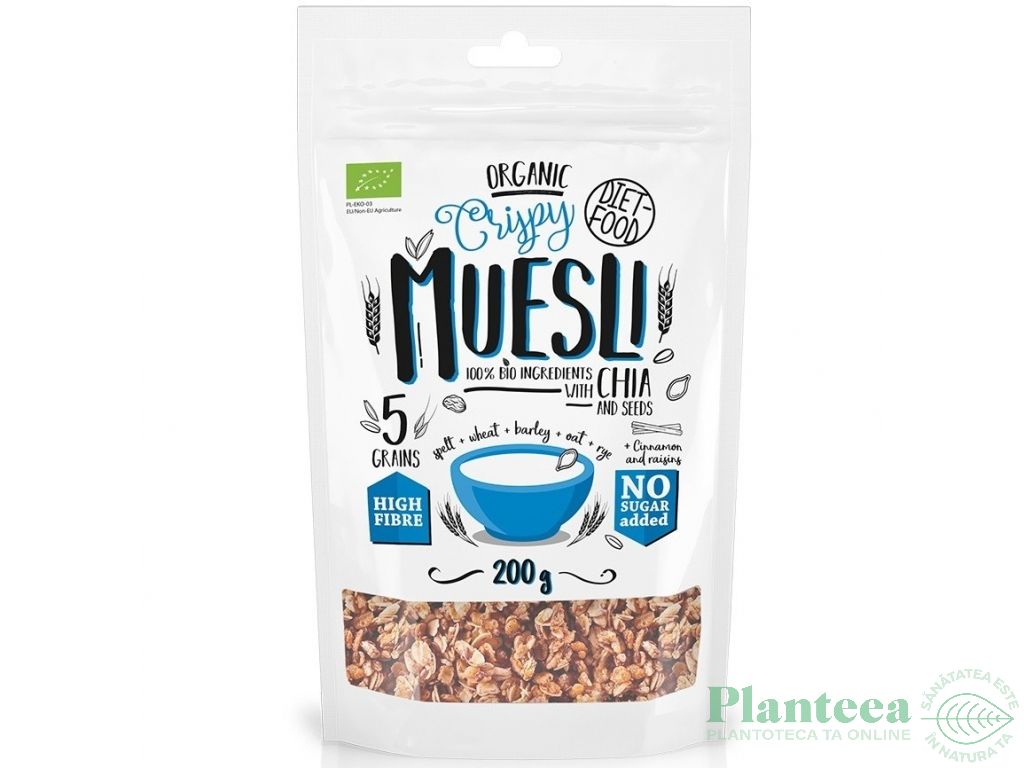 Musli crocant chia bio 200g - DIET FOOD