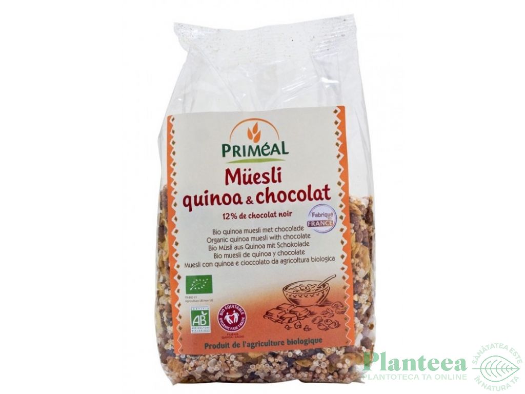 Musli quinoa ciocolata eco 350g - PRIMEAL