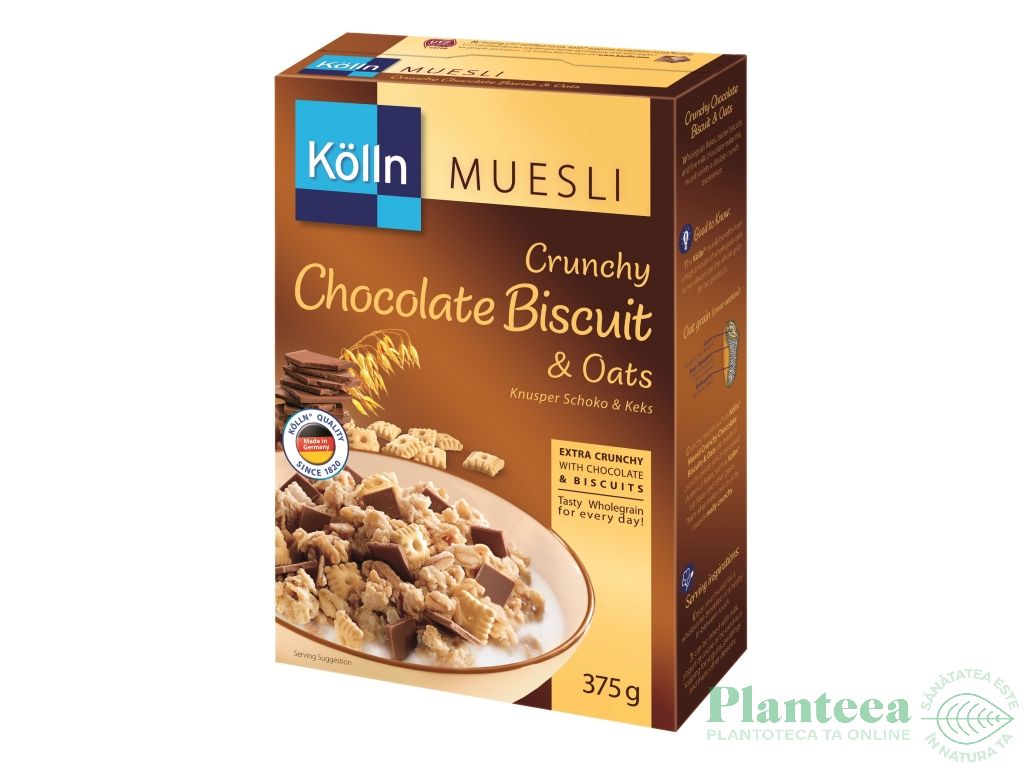 Musli crocant ovaz biscuiti ciocolata 375g - KOLLN