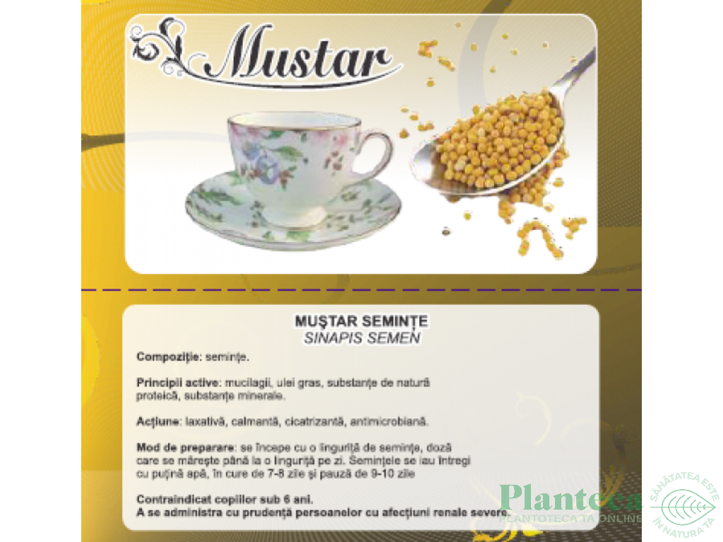 Condiment mustar boabe 50g - CYANI