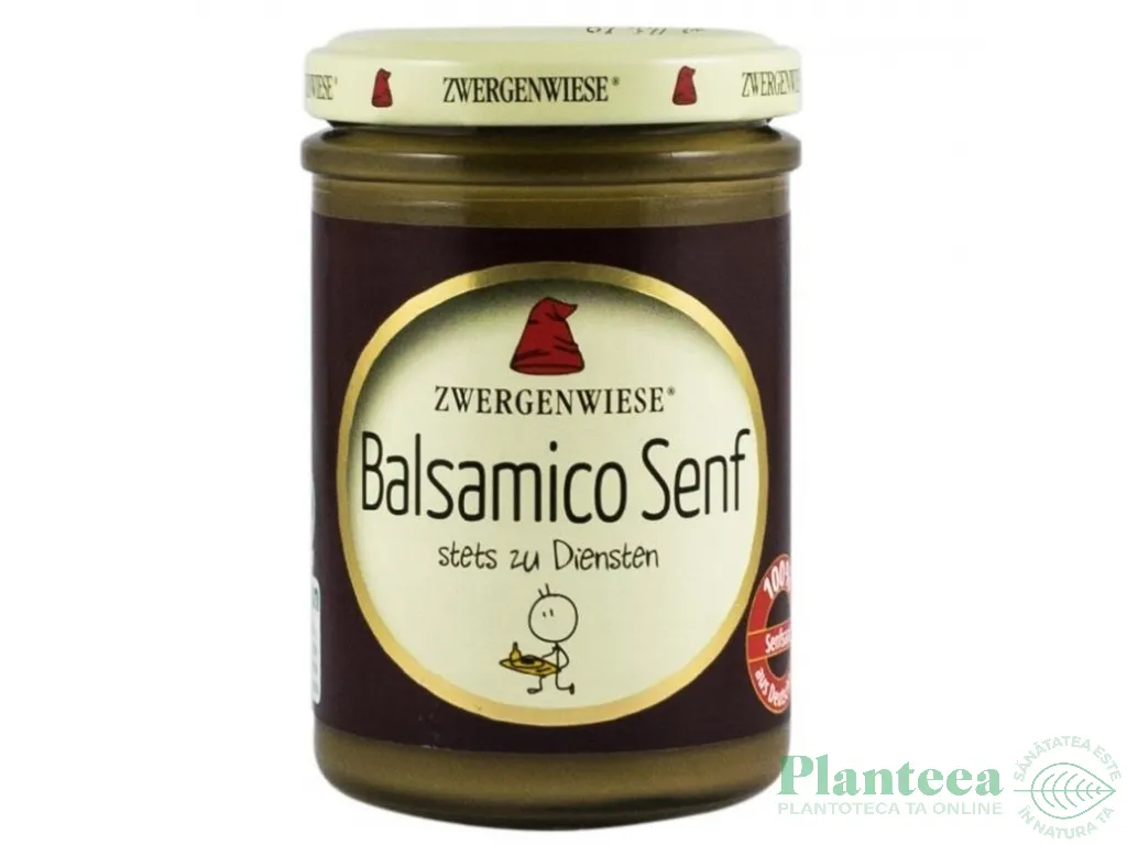 Mustar cu otet balsamic eco 160ml - ZWERGENWIESE