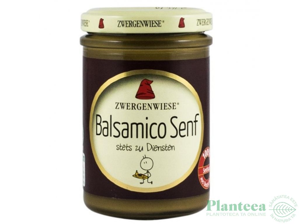 Mustar cu otet balsamic eco 160ml - ZWERGENWIESE