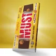 Ciocolata neagra crunchy salted caramel 10% proteine soia fara zahar fara gluten Must 100g - FITSTYLE