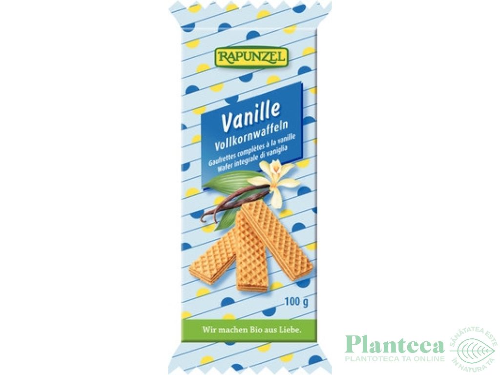 Napolitane integrale vanilie eco 100g - RAPUNZEL