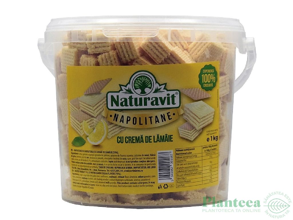 Napolitane crema lamaie 1kg - NATURAVIT
