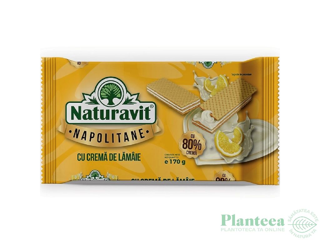 Napolitane crema lamaie 170g - NATURAVIT