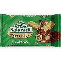 Napolitane crema alune cacao 75g - NATURAVIT
