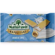 Napolitane crema lapte 75g - NATURAVIT