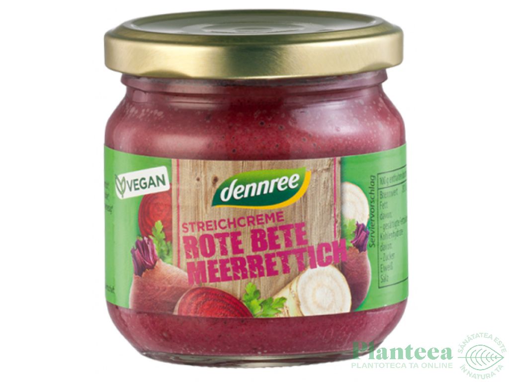 Pate vegetal sfecla rosie hrean eco 180g - DENNREE