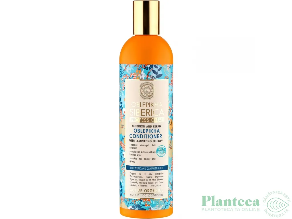 Balsam par deteriorat nutritiv reparator ulei catina 400ml - OBLEPIKHA SIBERICA