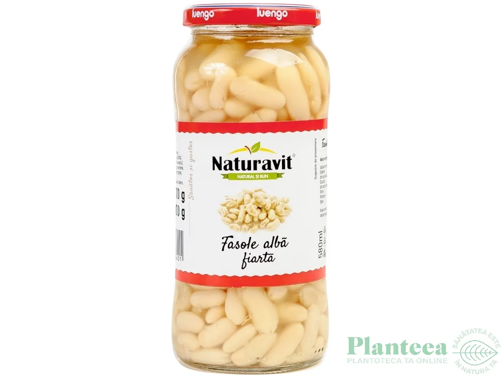 Conserva fasole alba fiarta 580ml - NATURAVIT