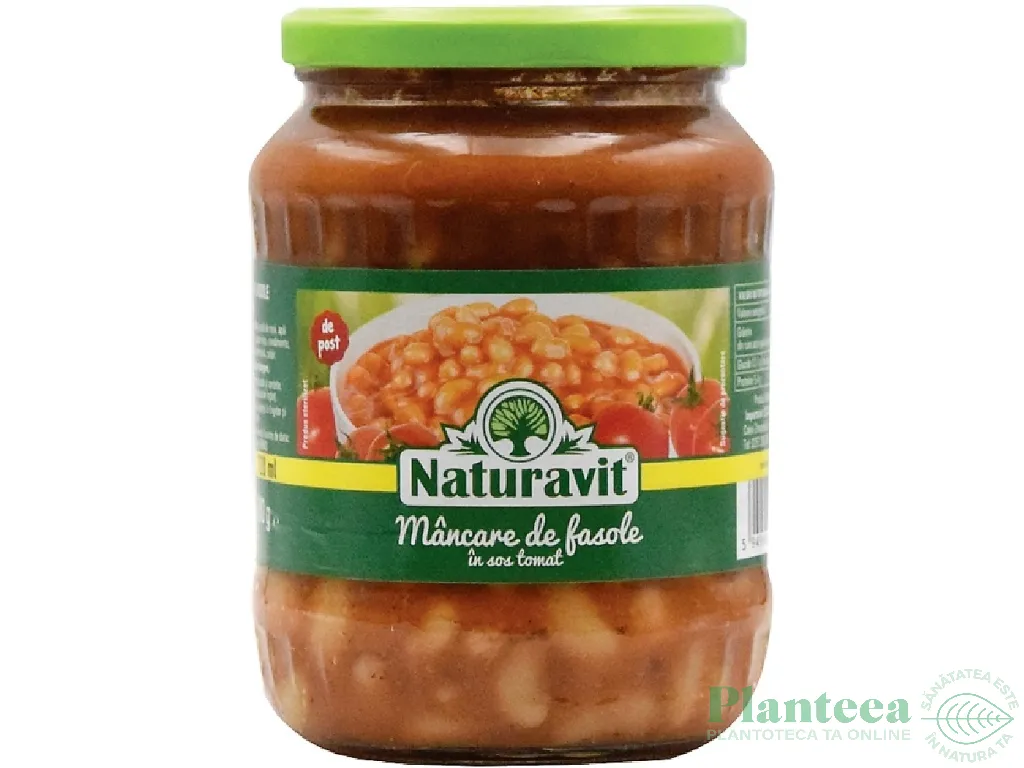 Mancare fasole in sos tomat 720ml - NATURAVIT