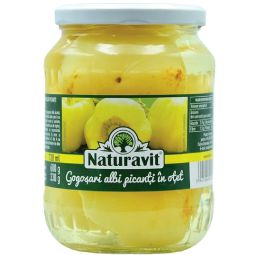 Gogosari albi picanti intregi in otet 720ml - NATURAVIT