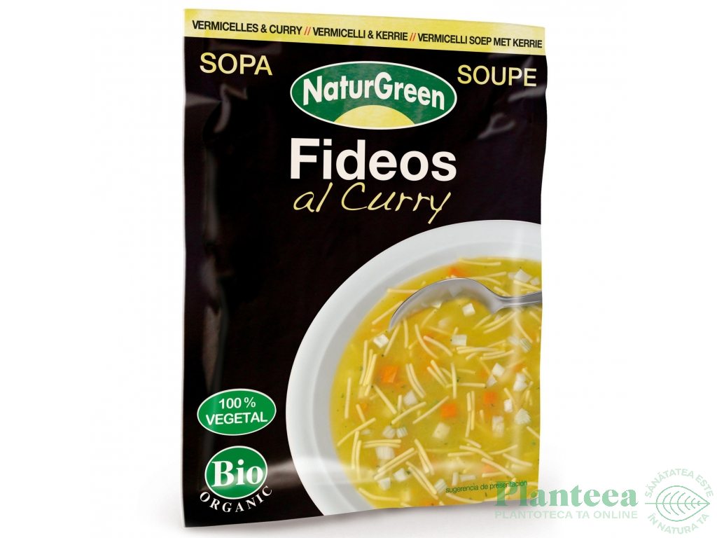 Supa paste fidea cu curry eco 40g - NATURGREEN