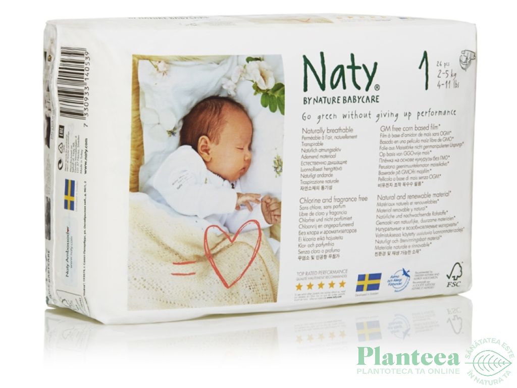 Scutece eco nr1 {2~5kg} 26b - NATY