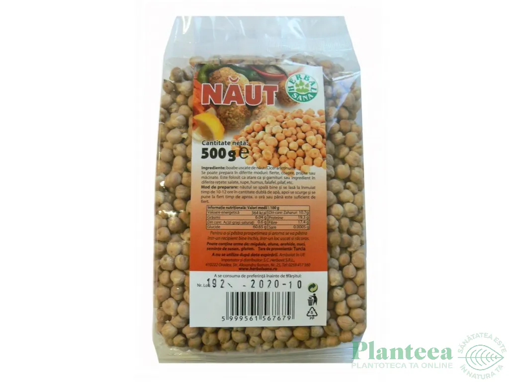 Naut integral boabe 500g - HERBAL SANA