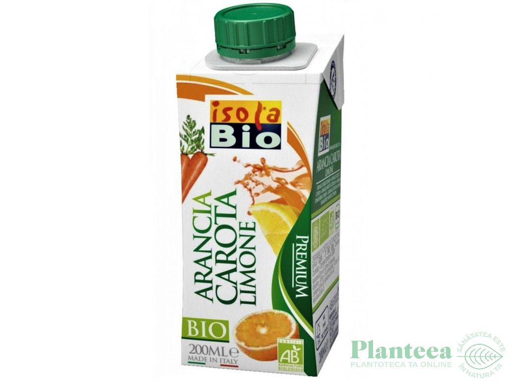 Nectar portocale morcov lamaie Fruity eco 200ml - ISOLA BIO