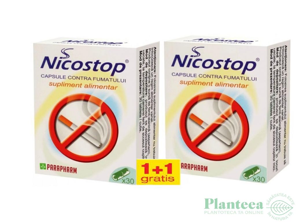 Pachet Nicostop 2x30cps - PARAPHARM