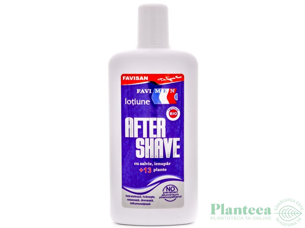 Lotiune dupa ras salvie ienupar 13plante FaviMen bio 125ml - FAVISAN