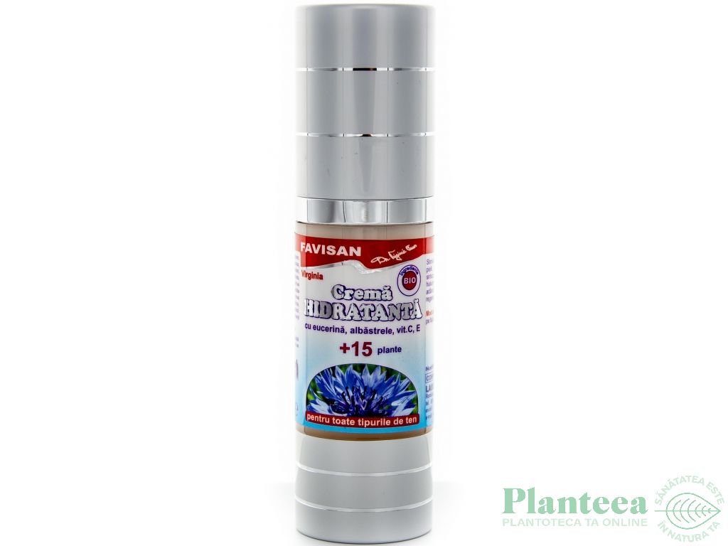 Crema hidratanta eucerina albastrele C E 15plante 30ml - FAVISAN