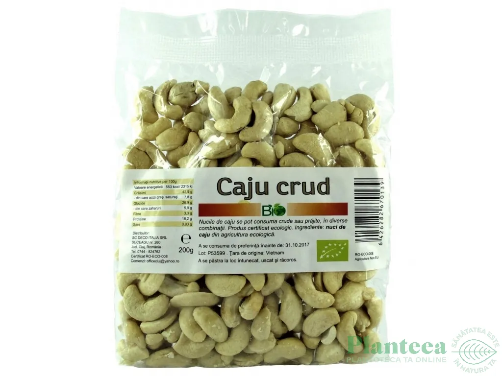 Caju crud intreg eco 200g - DECO ITALIA