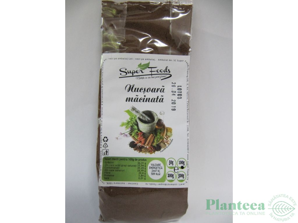Condiment nucsoara macinata 100g - SUPERFOODS