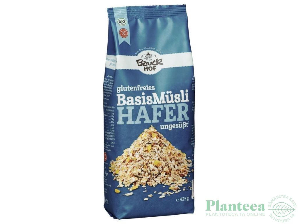 Musli ovaz fara gluten neindulcit eco 425g - BAUCK HOF