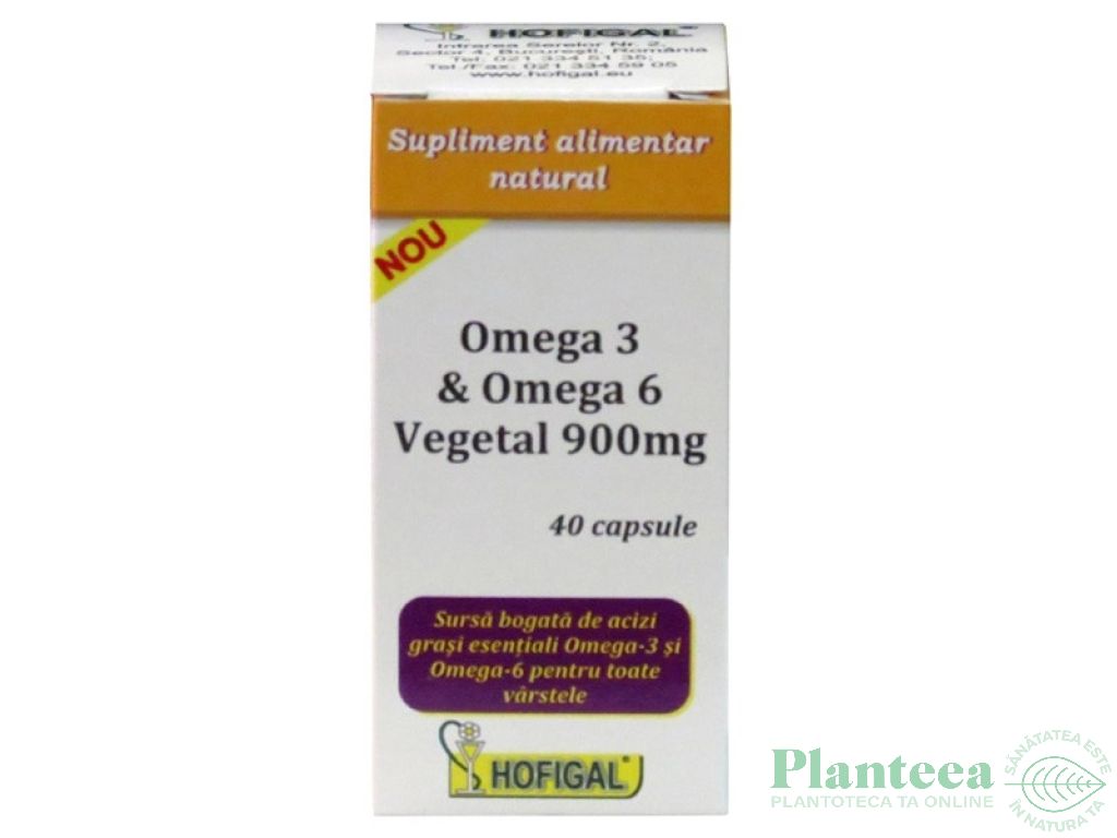 Omega3 omega6 vegetal 900mg 40cps - HOFIGAL