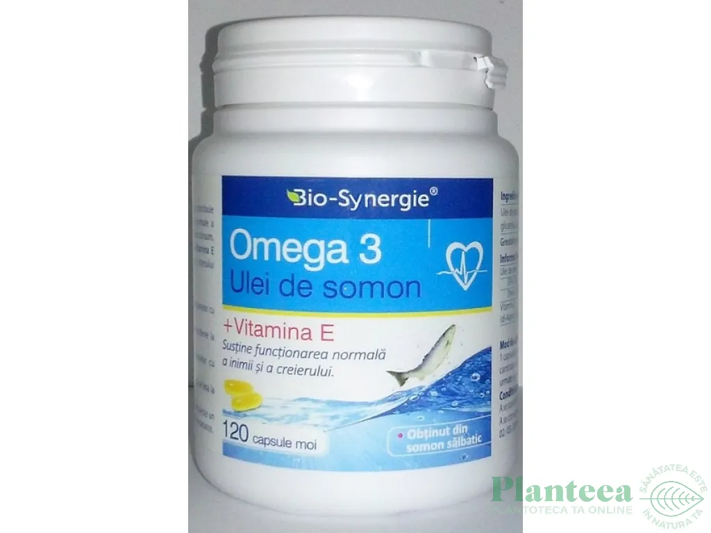 Omega3 ulei somon E 1000mg 120cps - BIO SYNERGIE
