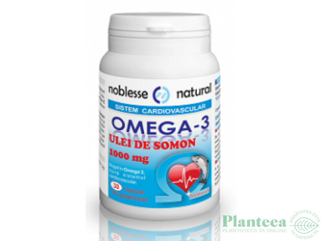 Omega3 forte ulei somon 1000mg E 30cp - NOBLESSE NATURAL