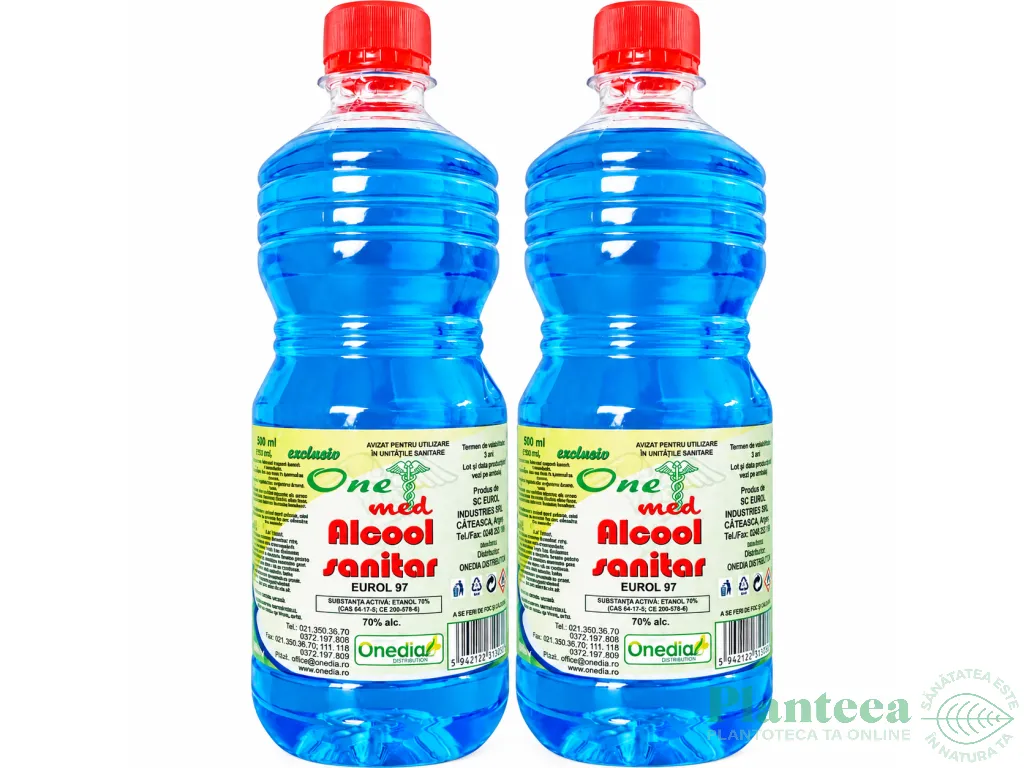 Set 2x Alcool sanitar 70% 500ml - ONE MED