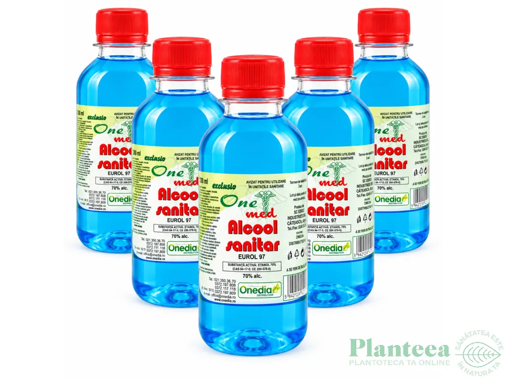 Set 5x Alcool sanitar 70% 200ml - ONE MED