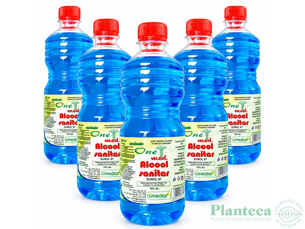 Set 5x Alcool sanitar 70% 500ml - ONE MED
