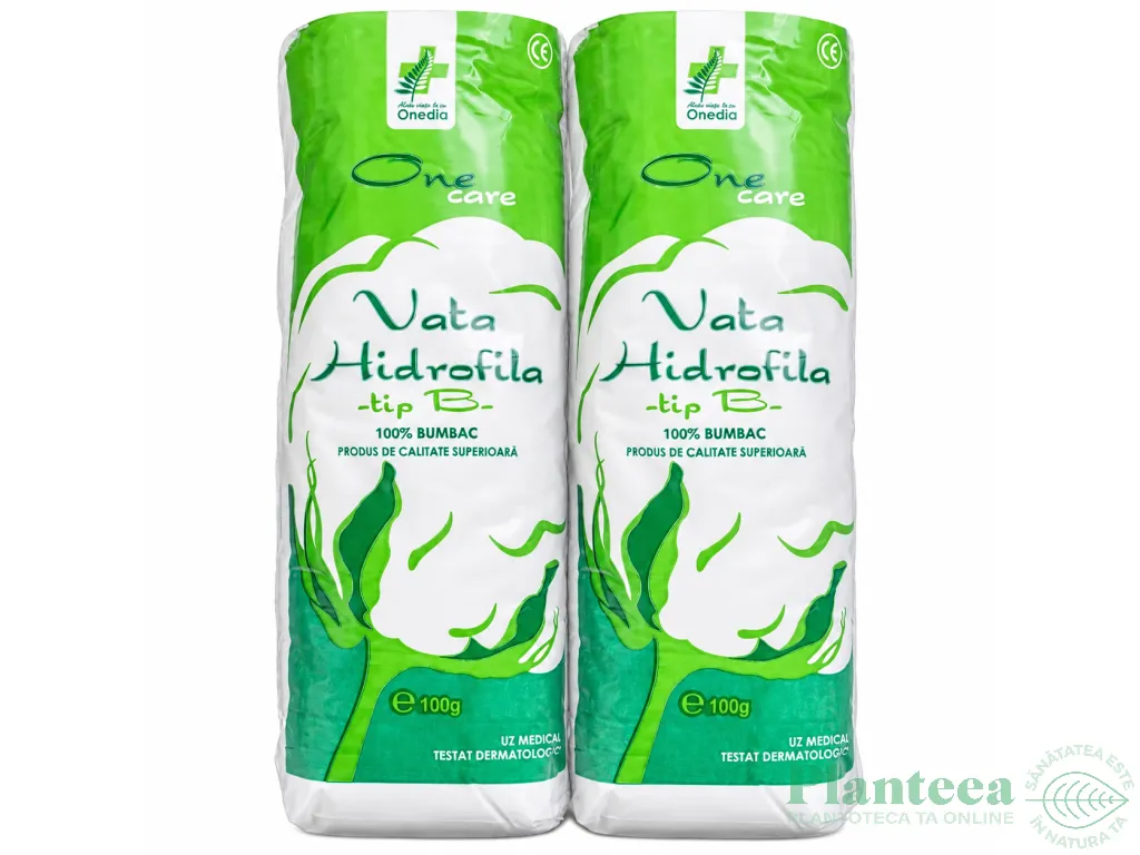 Set 2x Vata hidrofila tip B 100g - ONE MED