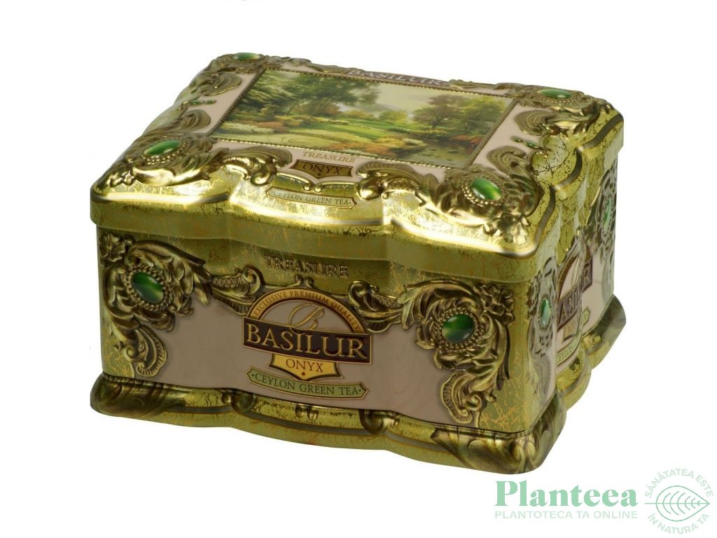 Ceai verde ceylon Treasure Onyx cutie 100g - BASILUR