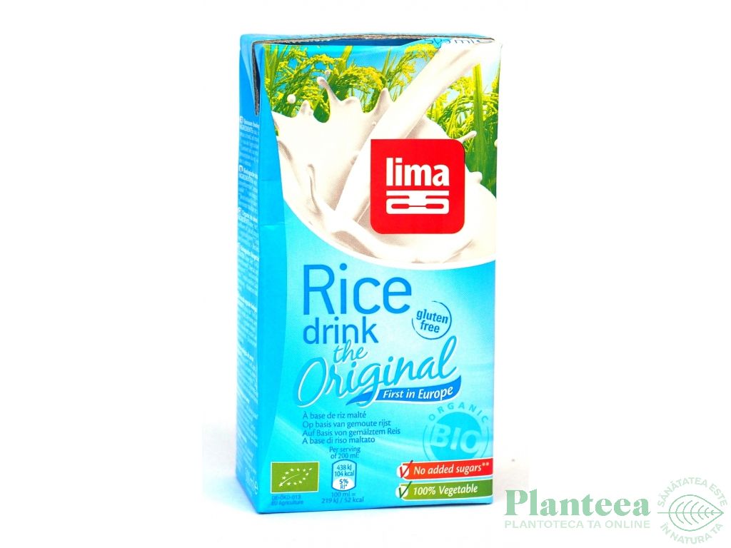 Lapte orez simplu original bio 500ml - LIMA
