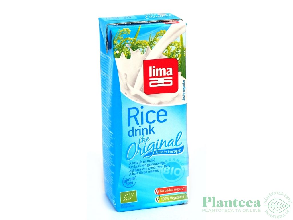 Lapte orez simplu original bio 200ml - LIMA