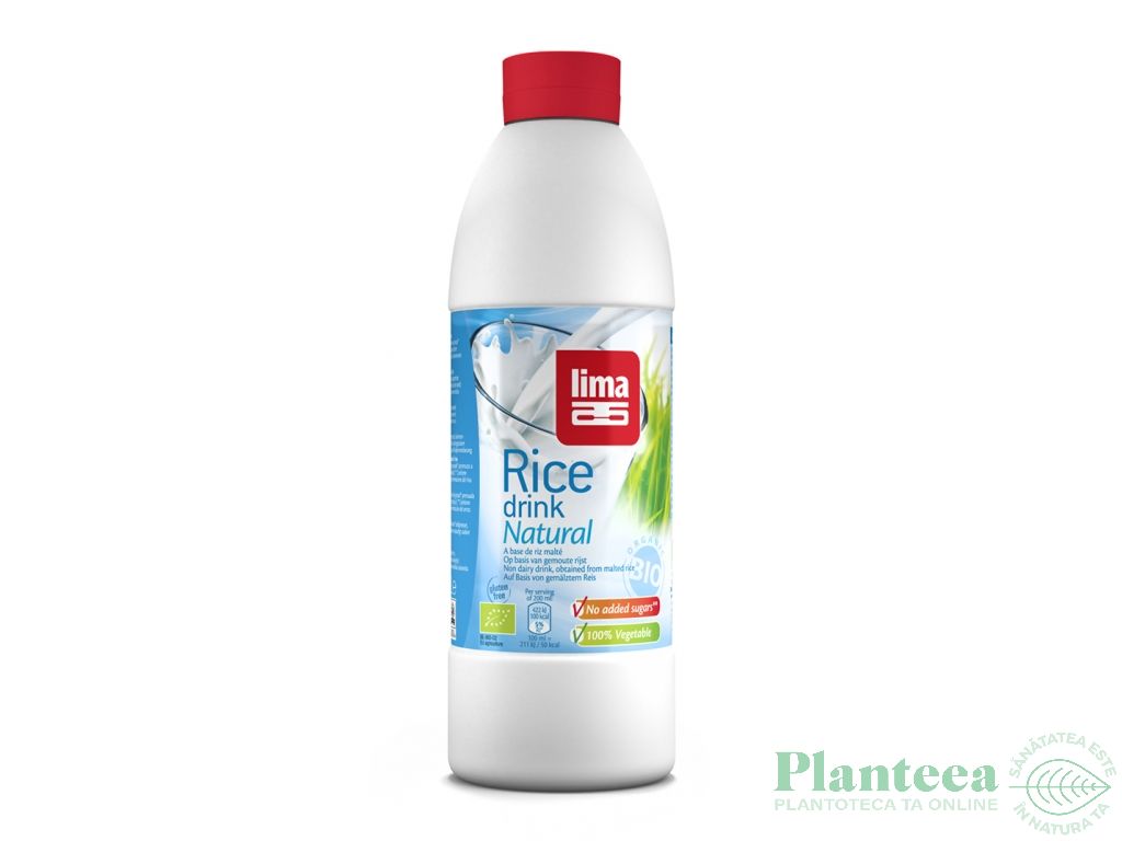 Lapte orez simplu natural bio 1L - LIMA