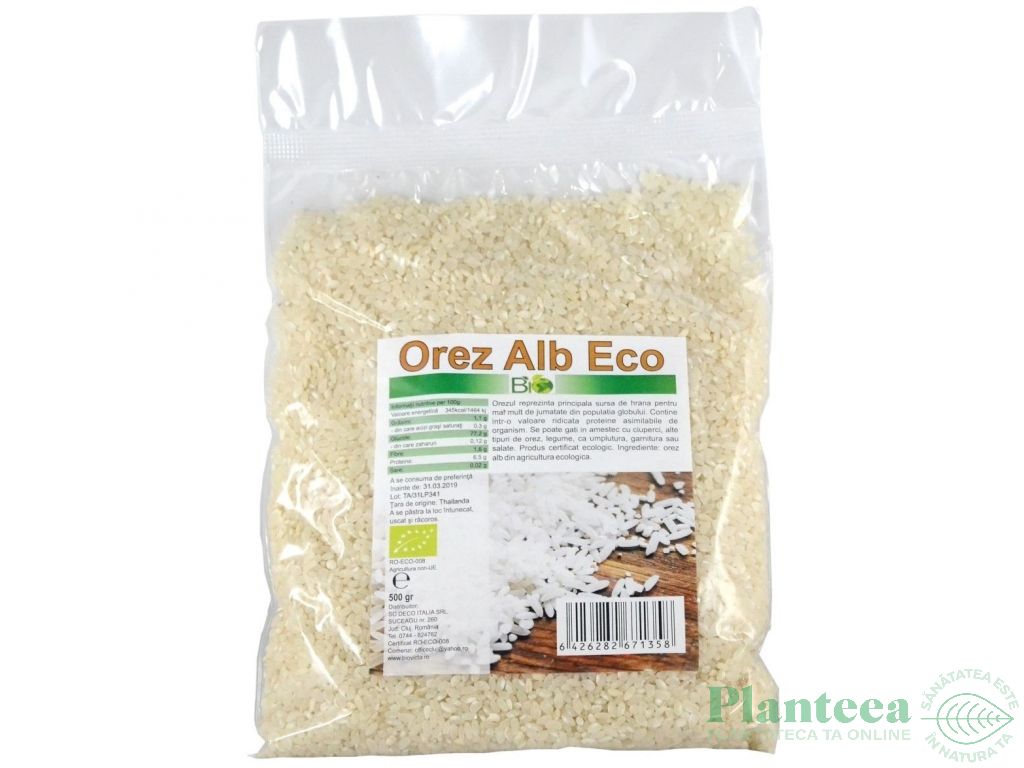 Orez bob rotund alb eco 500g - DECO ITALIA