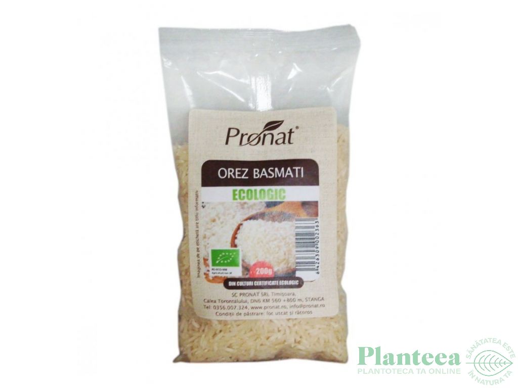 Orez basmati alb eco 200g - PRONAT