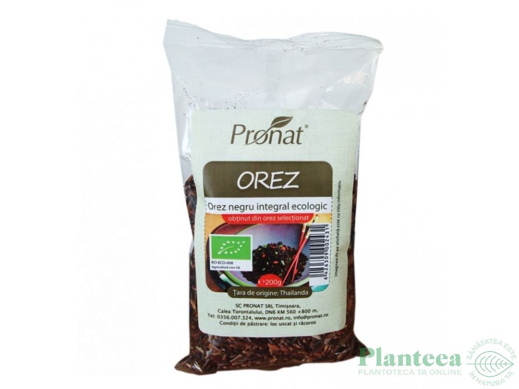 Orez negru integral eco 200g - PRONAT