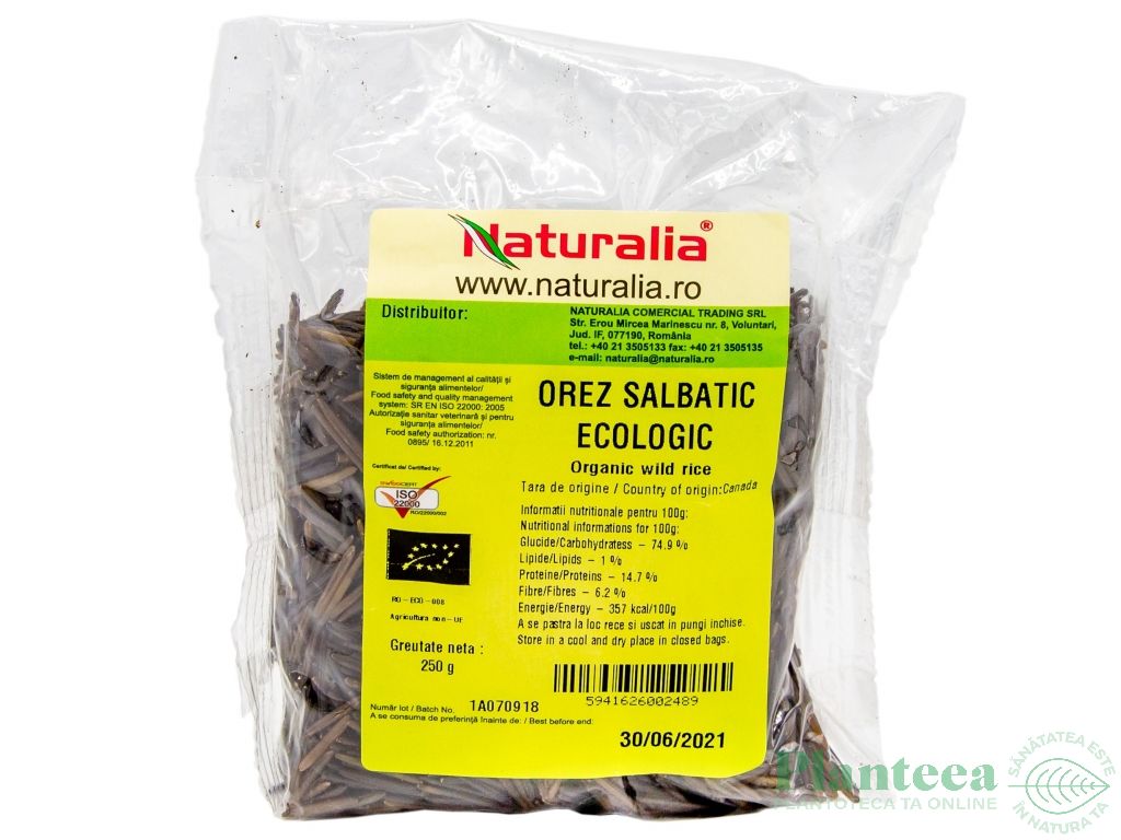 Orez salbatic eco 250g - NATURALIA