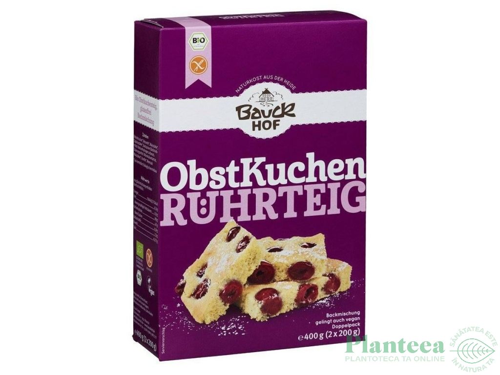 Premix aluat tort fructe fara gluten eco 400g - BAUCK HOF