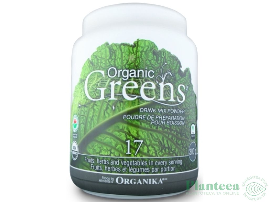 Pulbere mix17 Greens organic 300g - ORGANIKA HEALTH