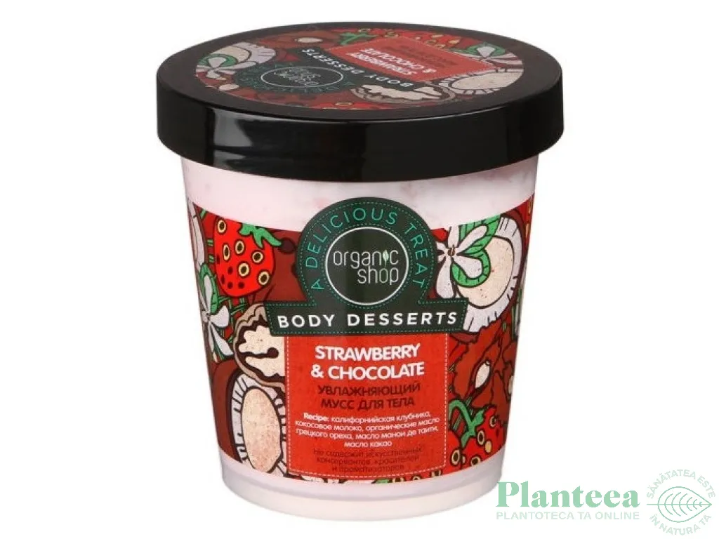 Spuma corp hidratanta capsuni ciocolata Body Desserts 450ml - ORGANIC SHOP
