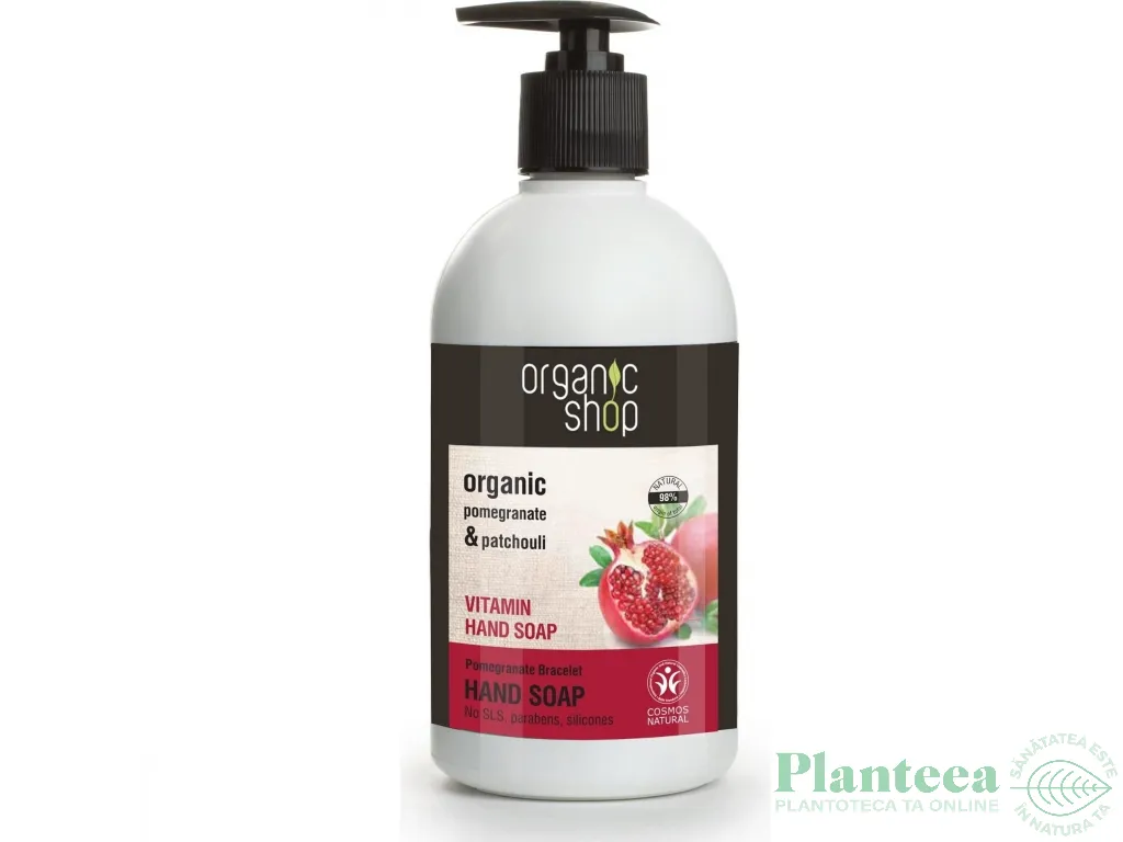 Sapun lichid maini vitaminizant rodii patchouli 500ml - ORGANIC SHOP