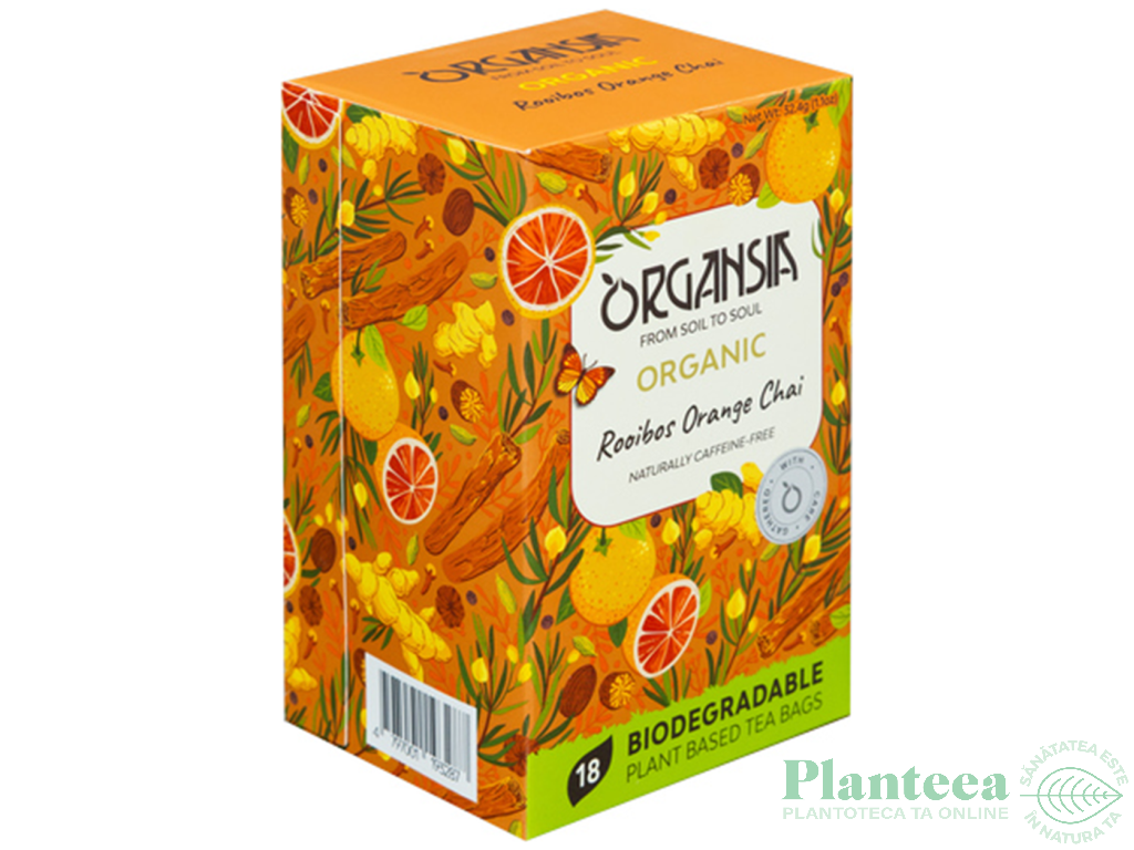 Ceai portocale rooibos organic 18dz - ORGANSIA