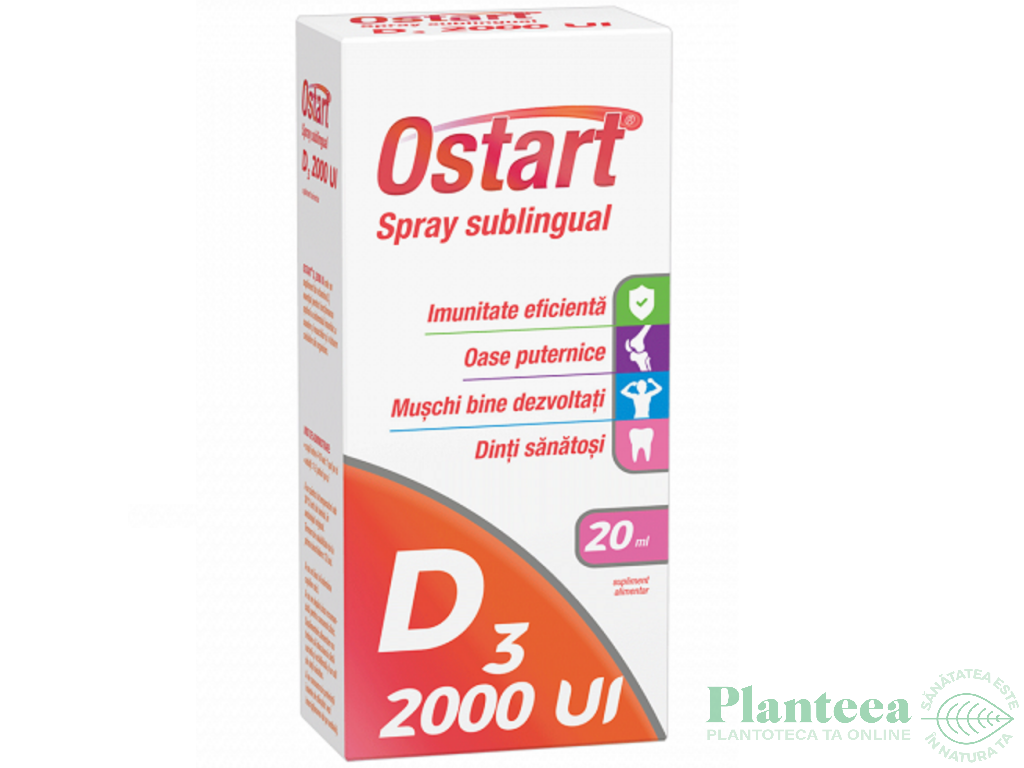 Spray Ostart vitamina D3 2000ui 20ml - FITERMAN